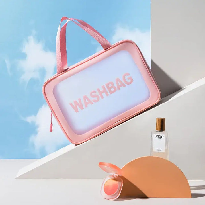 Trousse de Maquillage Waterproof - Rangement Compact et Transparent