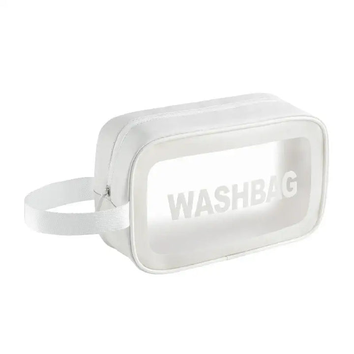 Trousse de Maquillage Waterproof - Rangement Compact et Transparent - M-Blanc