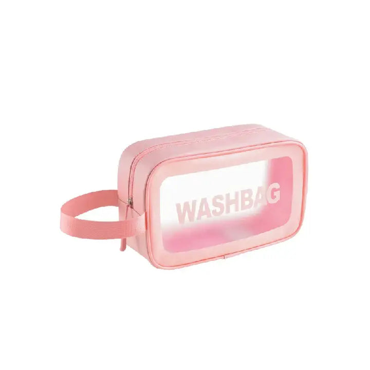 Trousse de Maquillage Waterproof - Rangement Compact et Transparent - S-Rose
