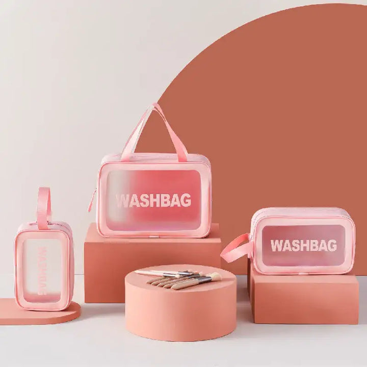 Trousse de Maquillage Waterproof - Rangement Compact et Transparent