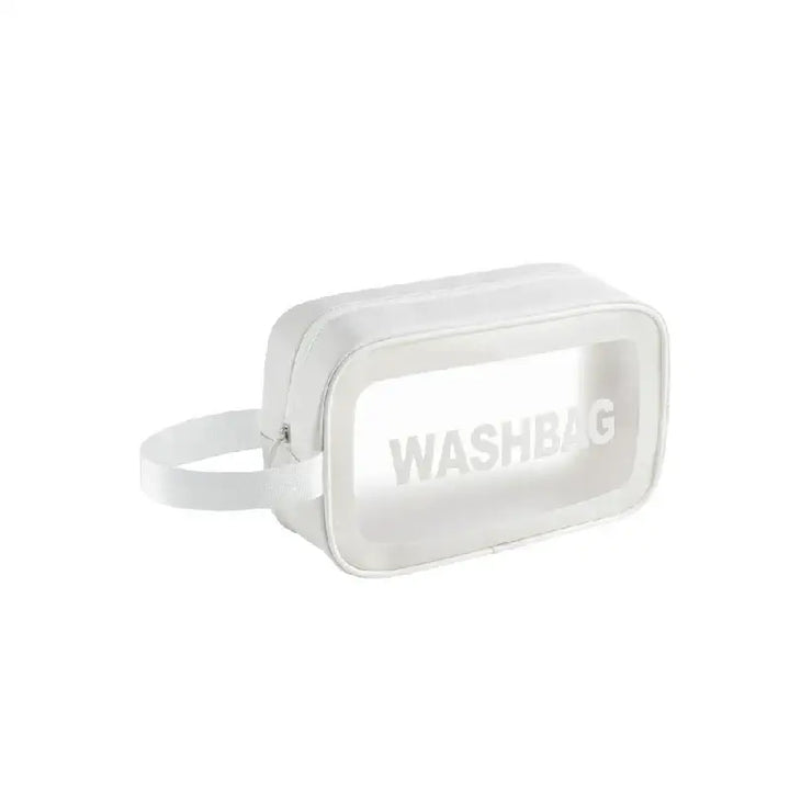 Trousse de Maquillage Waterproof - Rangement Compact et Transparent - S-Blanc