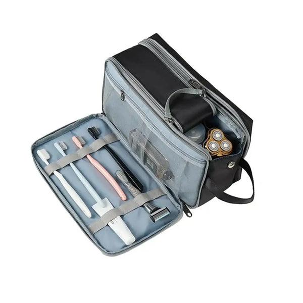 Trousse de Rangement Grande Capacité - Multicouche et Ouverture Complète - Noir