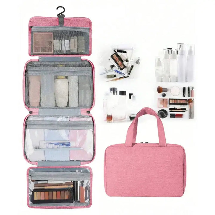 Trousse de Toilette Étanche - Sac de Voyage Rangement Cosmétique Compartimenté