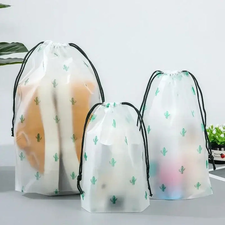Trousse de Toilette Maquillage - Étui Transparent PVC Étanche Voyage - Cactus / S