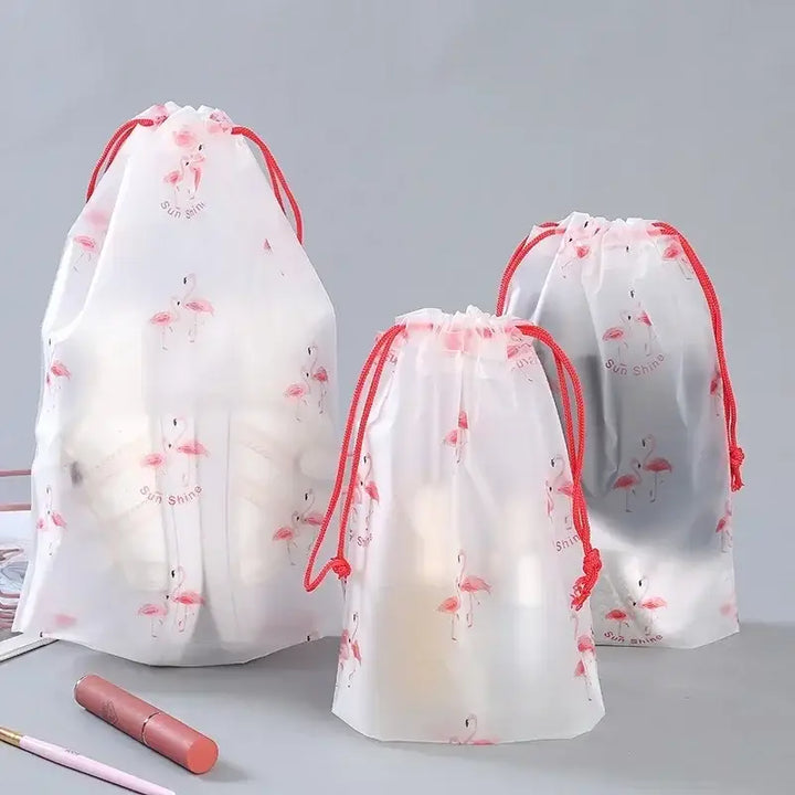 Trousse de Toilette Maquillage - Étui Transparent PVC Étanche Voyage - Flament Rose / S