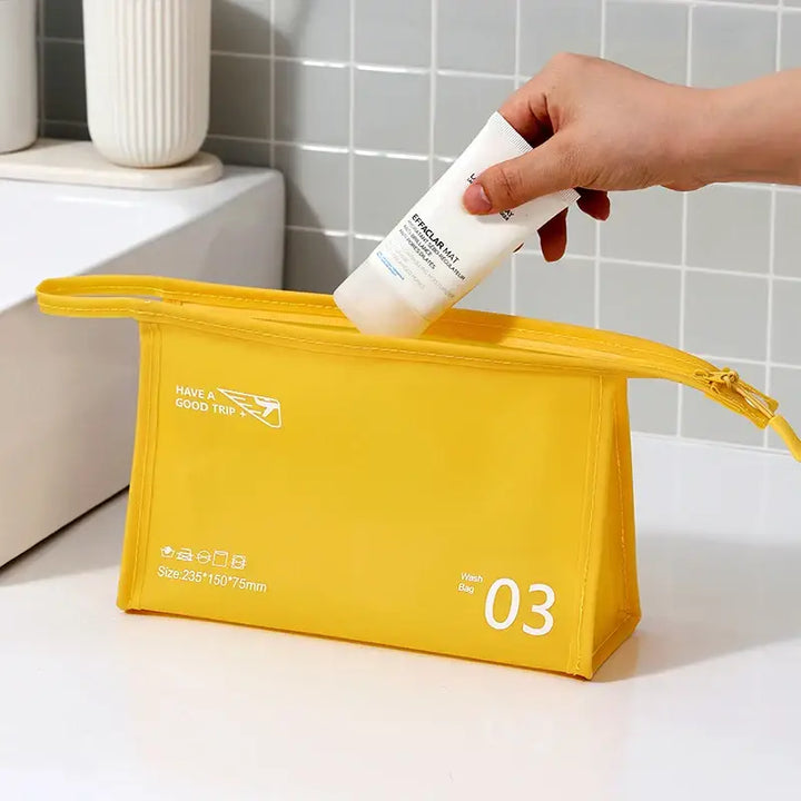 Trousse de Toilette Transparente en PVC - Voyage Portable et Imperméable avec Dragonne