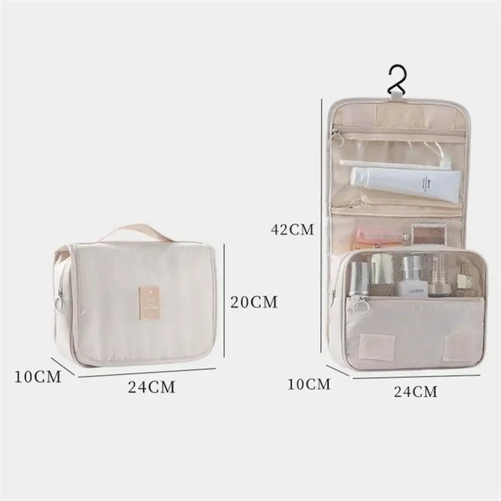 Trousse de Toilette Voyage - Grande Capacité Étanche avec Crochet Portable