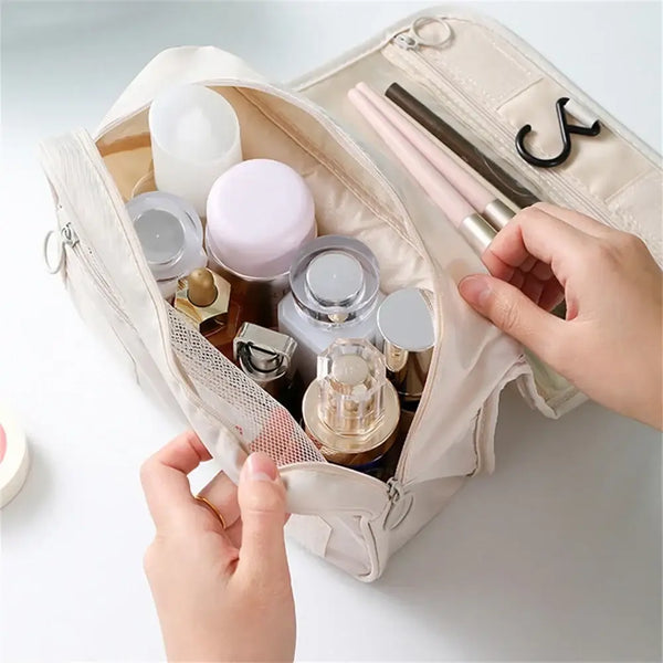 Trousse de Toilette Voyage - Grande Capacité Étanche avec Crochet Portable