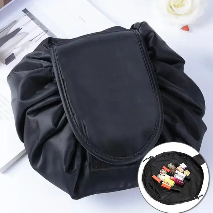 Trousse de Voyage Compacte - Rangement Maquillage et Accessoires - Noir