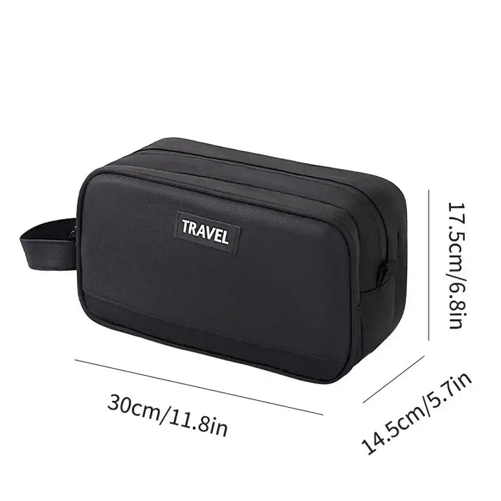 Trousse de Voyage Étanche - Compartiment Séparé pour Accessoires de Toilette - L-Noir