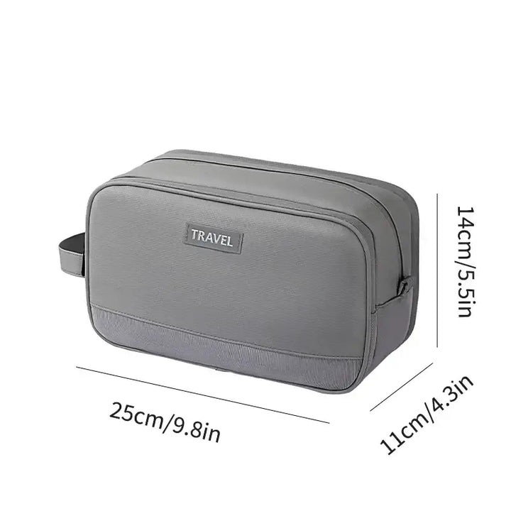 Trousse de Voyage Étanche - Compartiment Séparé pour Accessoires de Toilette - S-Gris