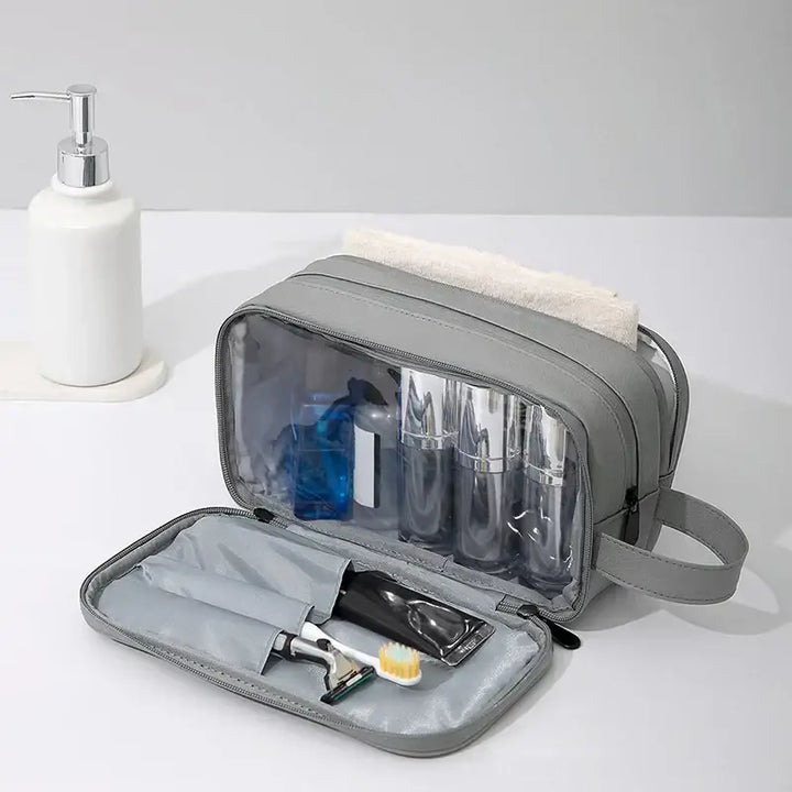 Trousse de Voyage Étanche - Compartiment Séparé pour Accessoires de Toilette