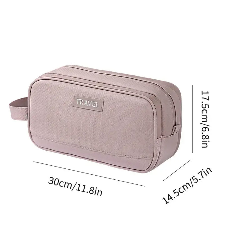 Trousse de Voyage Étanche - Compartiment Séparé pour Accessoires de Toilette - L-Rose