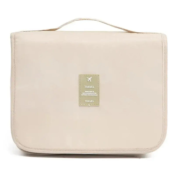 Trousse de Voyage Étanche - Cosmétiques et Maquillage - Haute Qualité - Beige