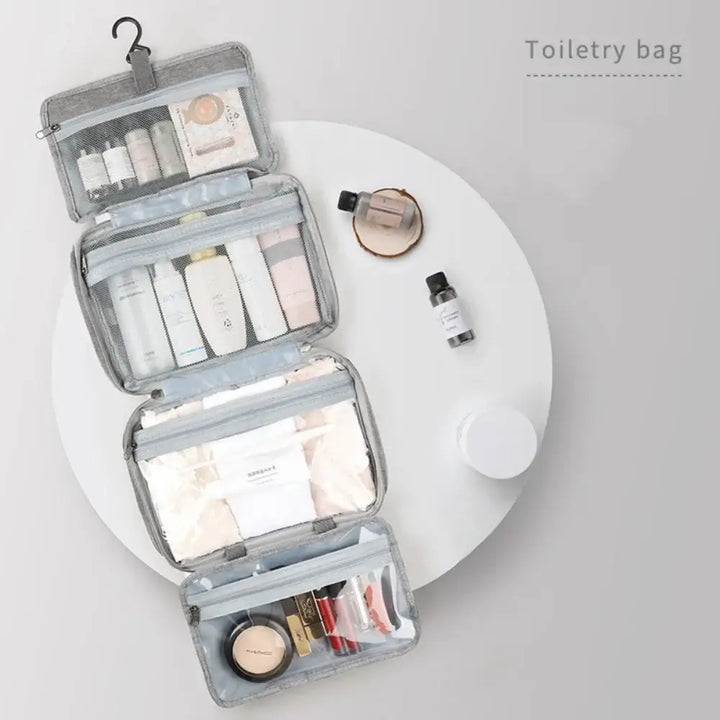 Trousse de Voyage Étanche - Grande Capacité avec Crochet de Suspension