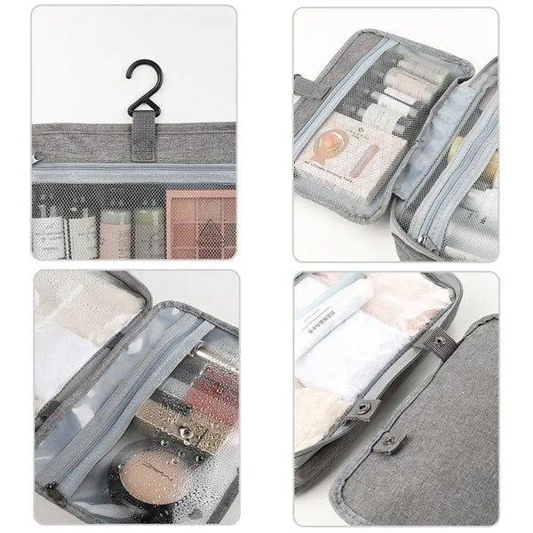 Trousse de Voyage Étanche - Grande Capacité avec Crochet de Suspension
