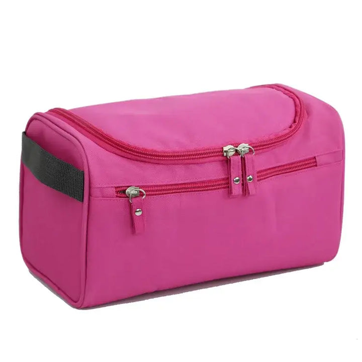 Trousse de Voyage Imperméable en Nylon - Rangement Cosmétiques et Maquillage - Rose