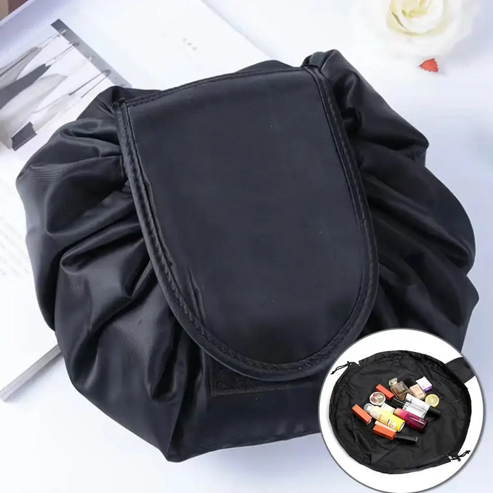 Trousse Maquillage de Voyage - Pliable et Compacte avec Motifs Imprimés - Noir
