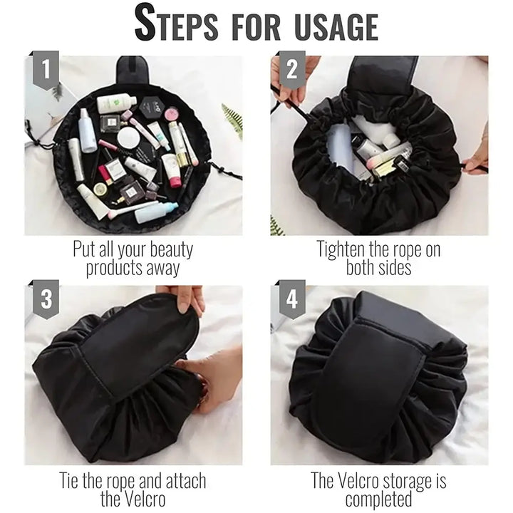 Trousse Maquillage de Voyage - Pliable et Compacte avec Motifs Imprimés