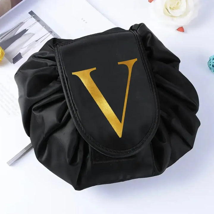Trousse Maquillage de Voyage - Pliable et Compacte avec Motifs Imprimés - V