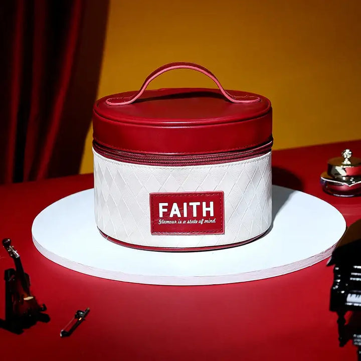 Trousse Maquillage Portable avec Poignée - Grande Capacité Voyage