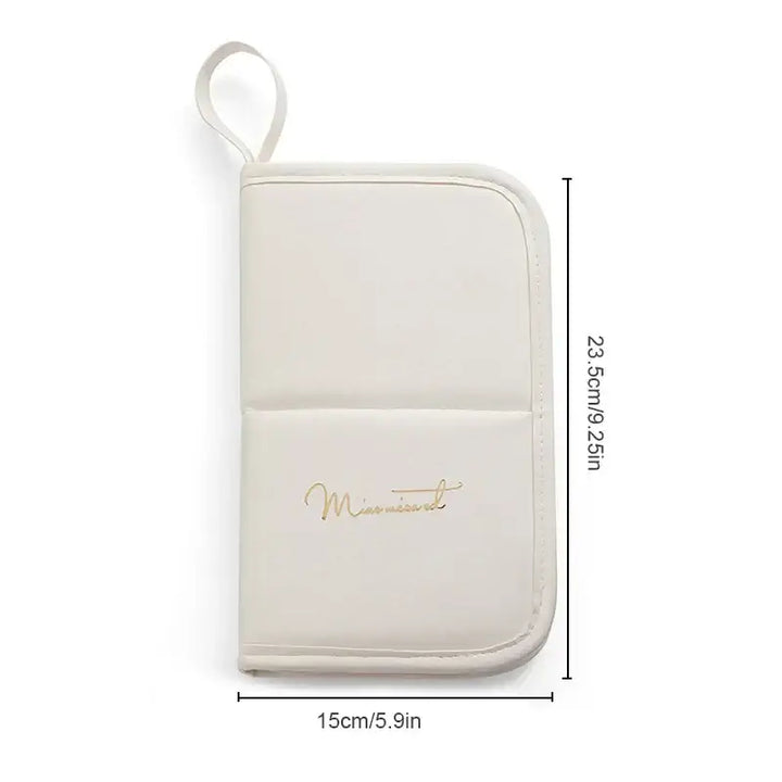 Trousse Maquillage Professionnelle - Grande Capacité Étanche et Portable - Beige