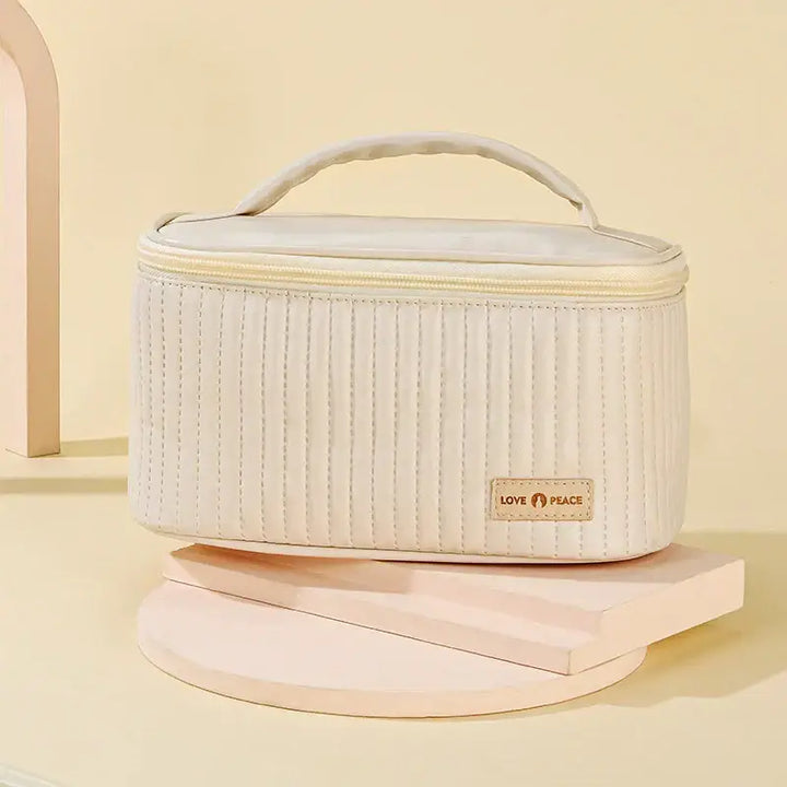 Trousse Maquillage Voyage - Grande Capacité en Cuir PU avec Compartiment Pinceaux