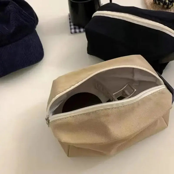 Trousse Maquillage Voyage - Style Coréen en Toile - Petit & Grand Format