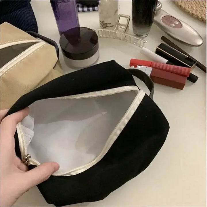 Trousse Maquillage Voyage - Style Coréen en Toile - Petit & Grand Format