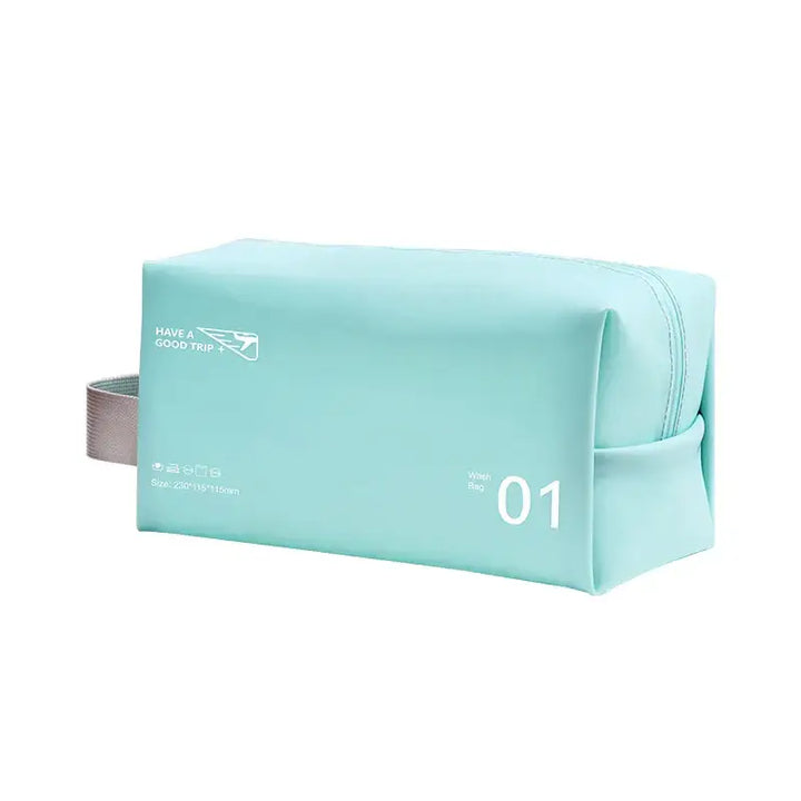 Trousse Transparente Étanche - Rangement Voyage & Maquillage - Bleu Ciel