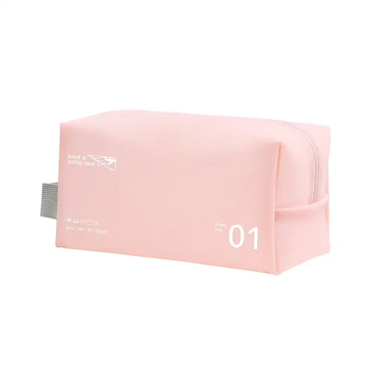 Trousse Transparente Étanche - Rangement Voyage & Maquillage - Rose